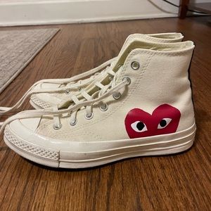CONVERSE X COMME DES GARCONS PLAY ALL STAR CHUCK '70 HI - WHITE